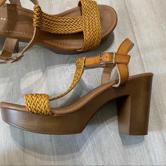 Cato Chunky Block Platform Sandals Heels Sz 9M - Picture 2 of 11